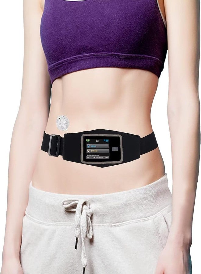 FSUHHIAD حزام مضخة الأنسولين، حامل مضخة الأنسولين مانع للارتداد متوافق مع Tandem t:Slim/t:Slim X2، حقيبة خصر طبية قابلة للتوسيع، ملحقات حزام مرضى السكري قابلة للتعديل، مستلزمات مرضى السكري - Image 1