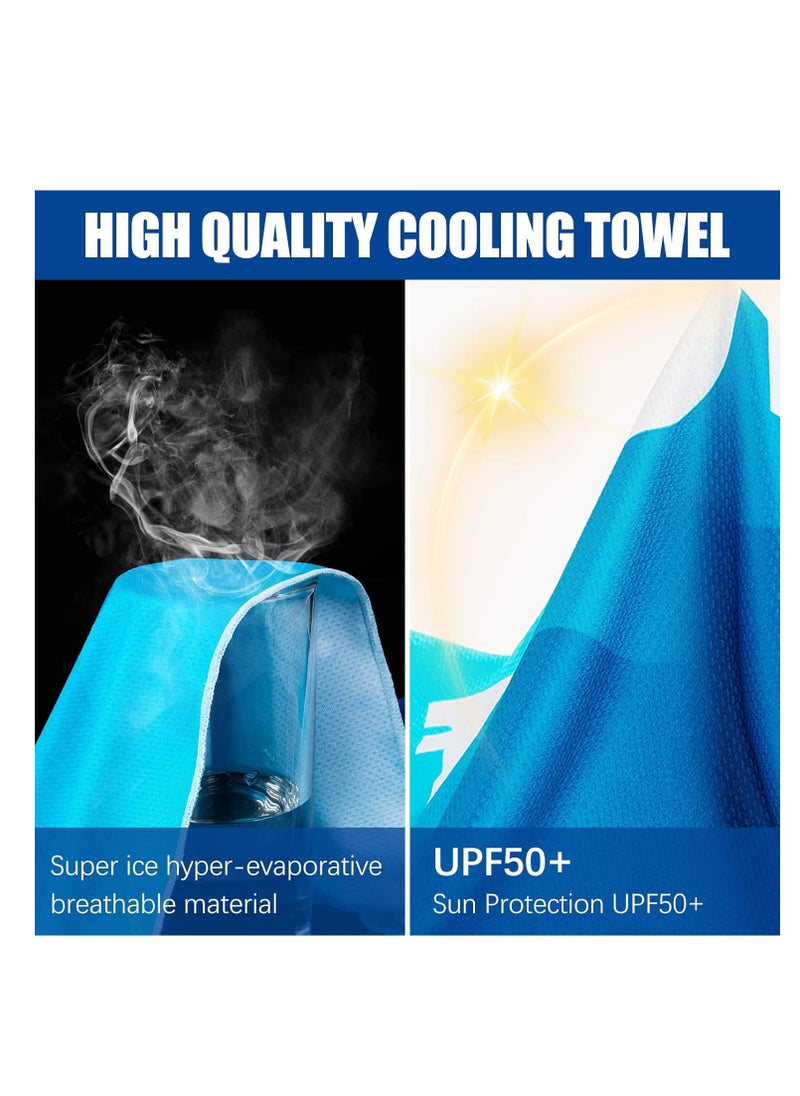 SYOSI Cooling Towel, 5packs Gym Towels For Neck, Soft Breathable Ice Towel, Fast Drying Microfiber Cool Towel, Lightweight Sport Fitness Sweat Towel, Travel Yoga Sport Running Workout Camping Fitness  - Image 4