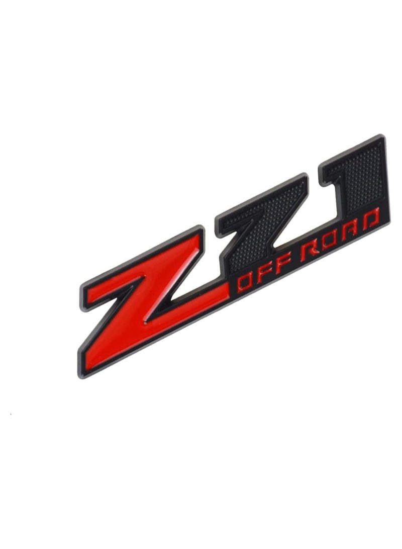 SOLDOUT Car Styling Z71 Offroad Car Grill Badge Car Trunk Emblem Compatible with Chevrolet Chevy Silverado Suburban Tahoe Auto Accessories (Red Black) - Image 2