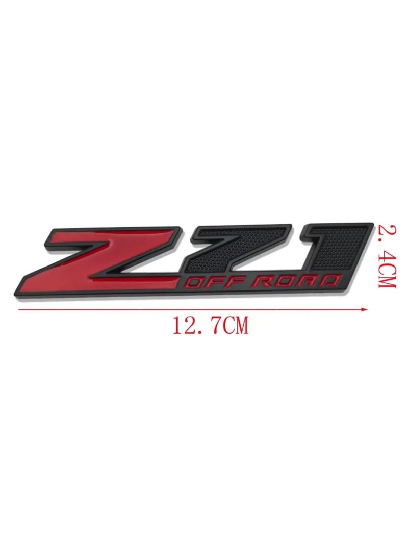 SOLDOUT Car Styling Z71 Offroad Car Grill Badge Car Trunk Emblem Compatible with Chevrolet Chevy Silverado Suburban Tahoe Auto Accessories (Red Black) - Image 3