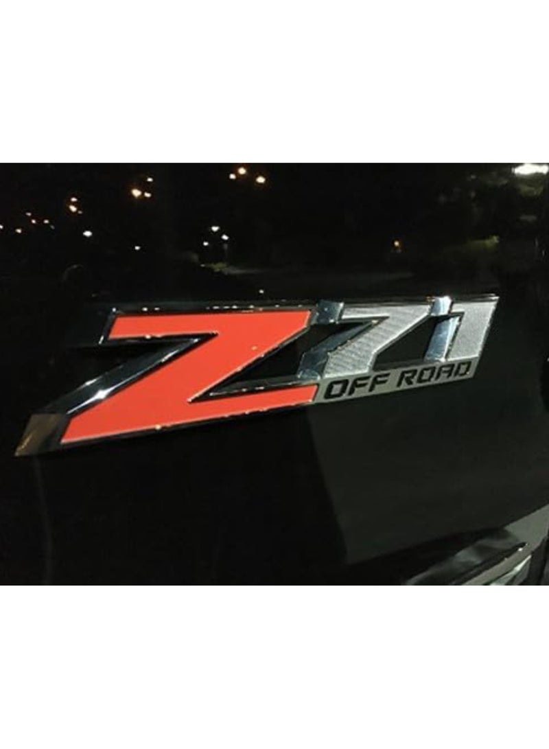 SOLDOUT Car Styling Z71 Offroad Car Grill Badge Car Trunk Emblem Compatible with Chevrolet Chevy Silverado Suburban Tahoe Auto Accessories (Red Black) - Image 4