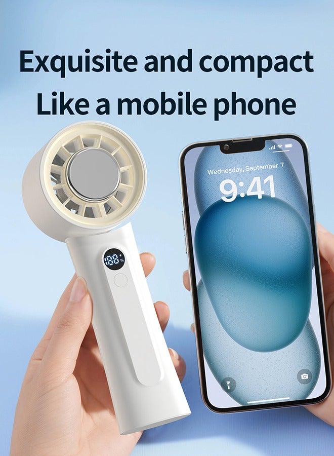Luttec Ice Sense Semiconductor Handheld Fan, Long Life 4000mAh Portable Mini Fan, 5 Speed with Display Strong Wind Efficient and Fast Cooling, Foldable Cooling Fan, Type-C Quick Charge Home Office Outdoor Cooling Magic Tool  - Image 4