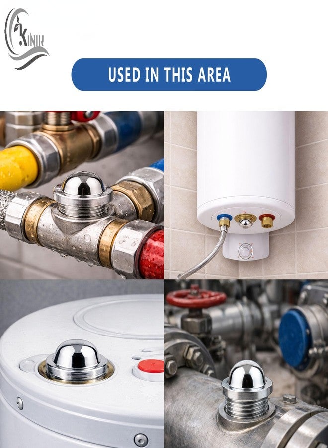 KINIK Chrome Plated Brass Plug 1/2" Male for Pipe Fittings (Pack of 2) - Durable, Corrosion-Resistant Brass Plugs for Secure Pipe Sealing and Reliable Plumbing Connections. - Image 4