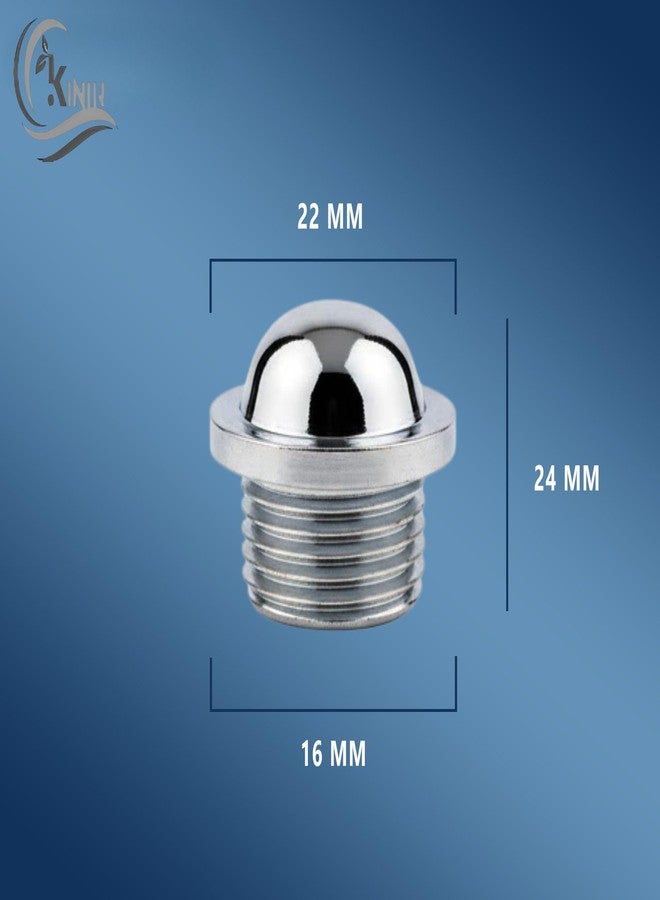 KINIK Chrome Plated Brass Plug 1/2" Male for Pipe Fittings (Pack of 2) - Durable, Corrosion-Resistant Brass Plugs for Secure Pipe Sealing and Reliable Plumbing Connections. - Image 2