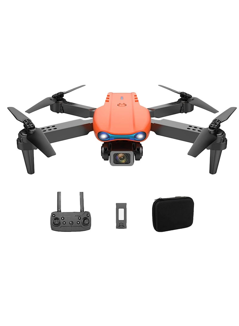 RC Drone with 4K Dual Camera Mini Drone Orange - Image 1