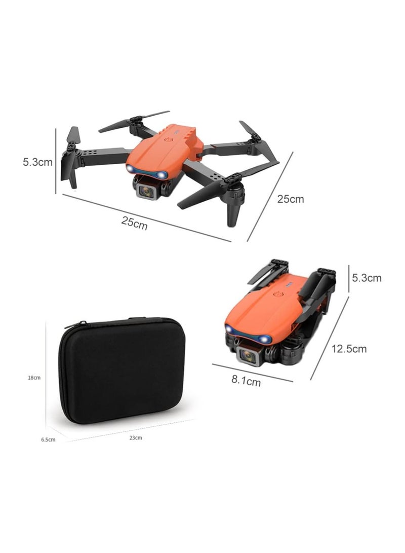 RC Drone with 4K Dual Camera Mini Drone Orange - Image 3