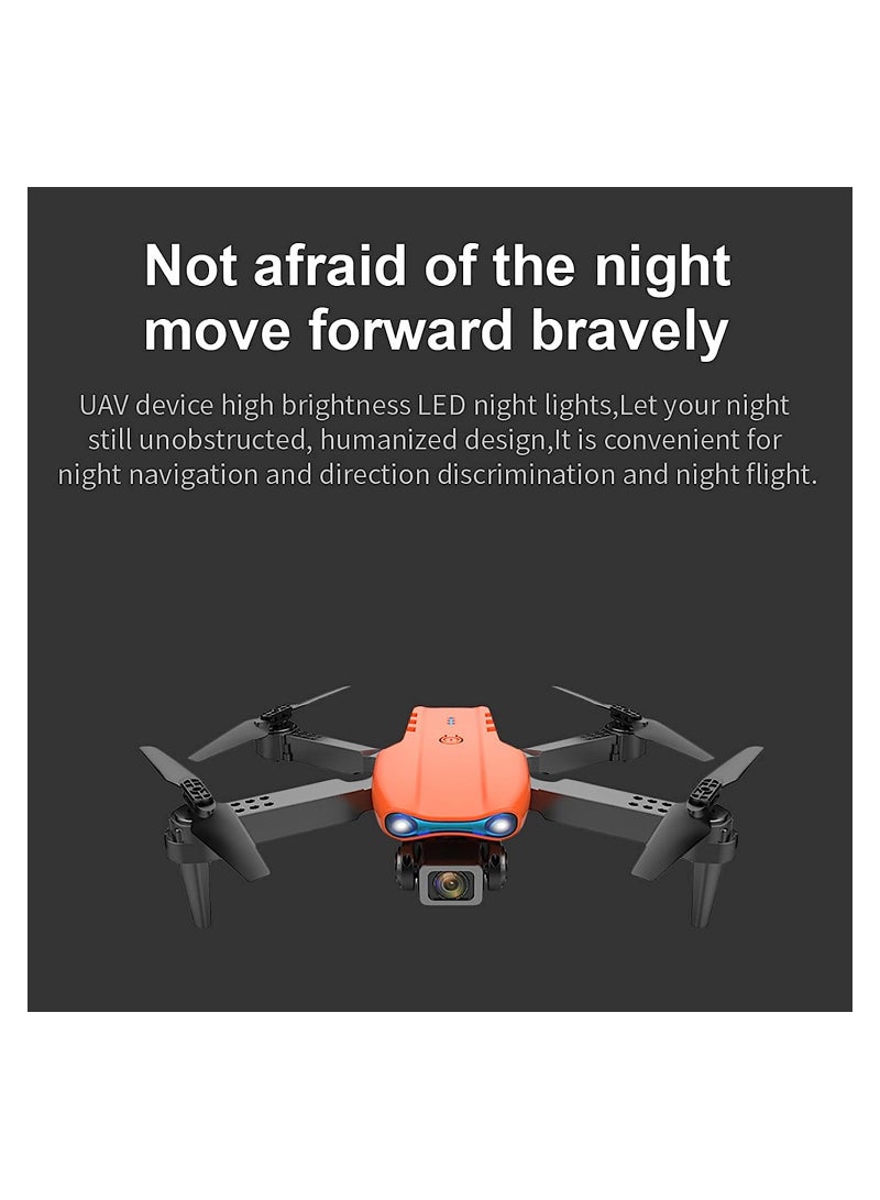 RC Drone with 4K Dual Camera Mini Drone Orange - Image 4