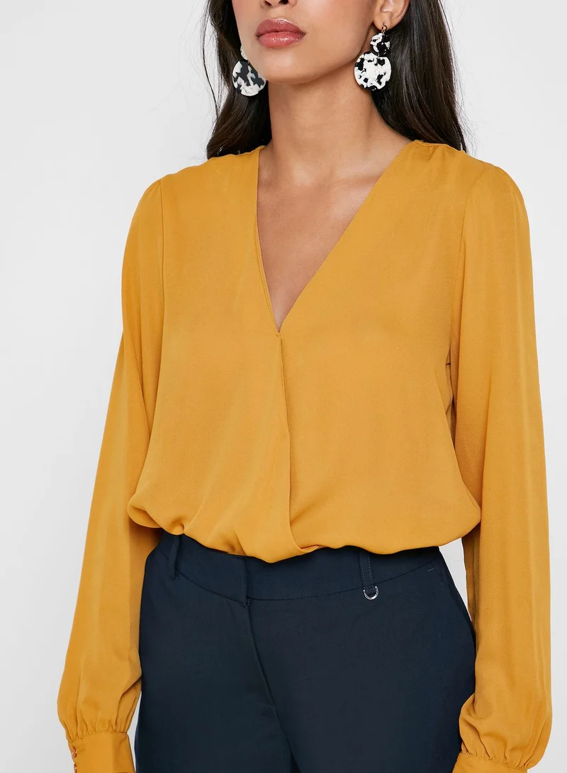 DOROTHY PERKINS Surplice Long Sleeve Body