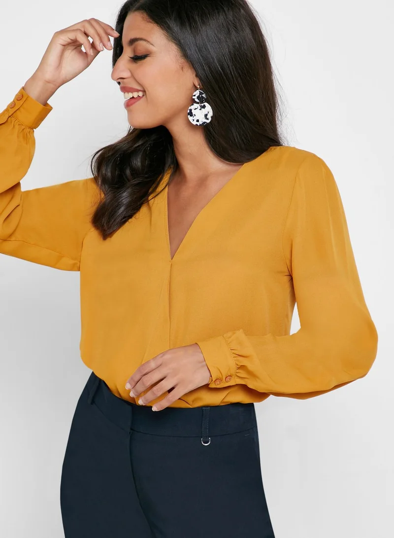 DOROTHY PERKINS Surplice Long Sleeve Body