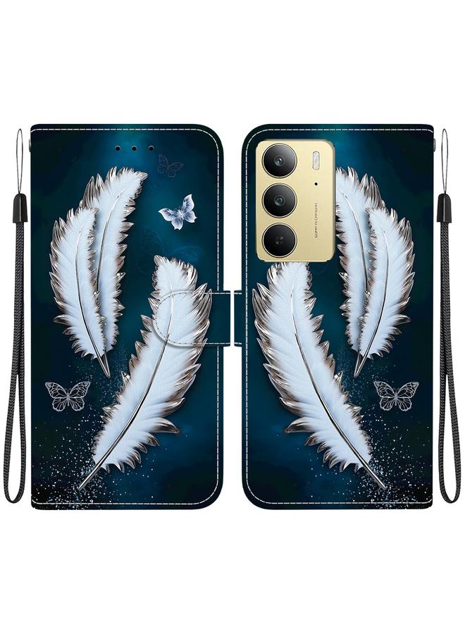 اس-توب جراب هاتف Realme C75 من الجلد برسومات ملونة وملمس كريستالي - Image 1