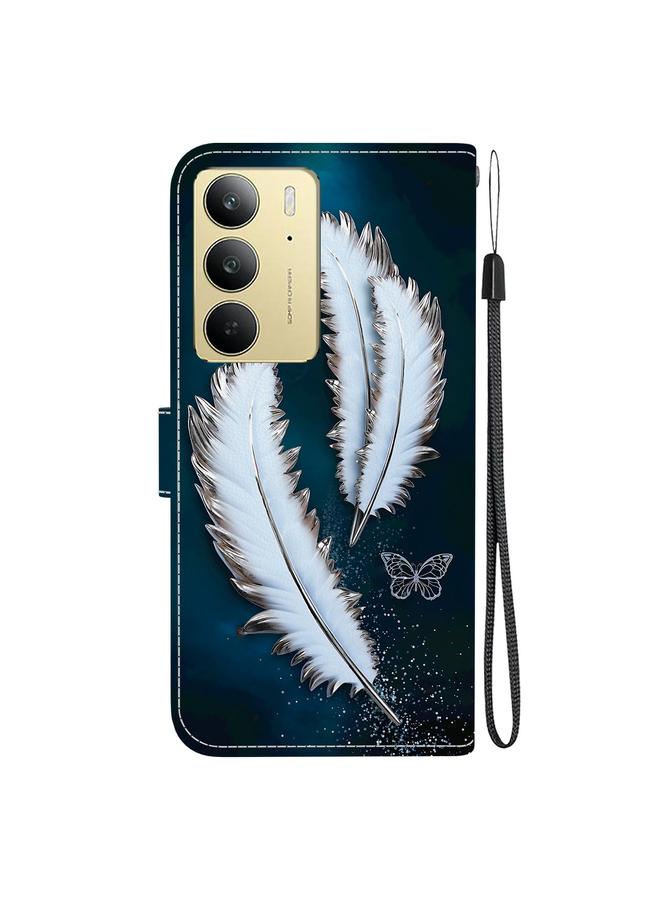 اس-توب جراب هاتف Realme C75 من الجلد برسومات ملونة وملمس كريستالي - Image 3