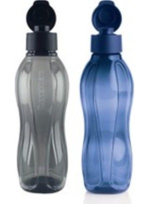 Tupperware Eco Bottle 1 Lt Black and Dark Blue New  - Image 2