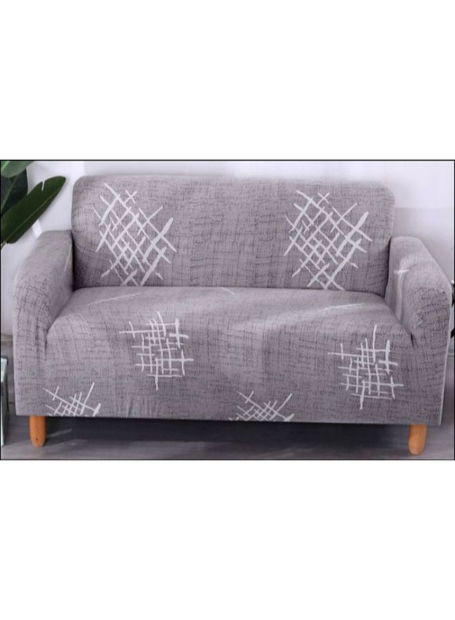 NIBEMINENT Simple Style Household Sofa Slipcover Grey/White 90 x 140centimeter