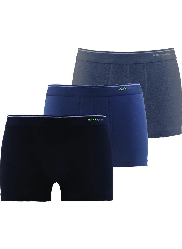 بلاك سباد Men's Boxer 3 Pack Tender Cotton 9670 - Black Antra Melange Anthracite