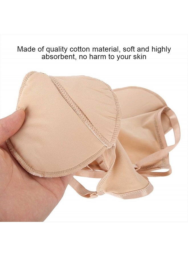 Sonew Reusable Cotton Absorbent Pads for Armpit Absorbent Pads Quality Underarm Sweat Protector Bra for Women and Men, Skin Tone - Image 3