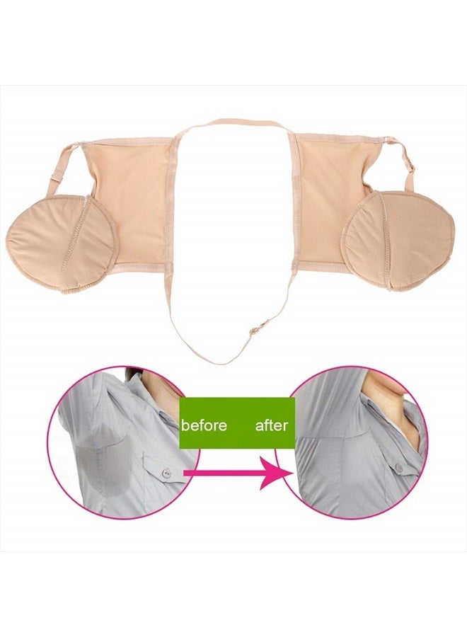Sonew Reusable Cotton Absorbent Pads for Armpit Absorbent Pads Quality Underarm Sweat Protector Bra for Women and Men, Skin Tone - Image 4