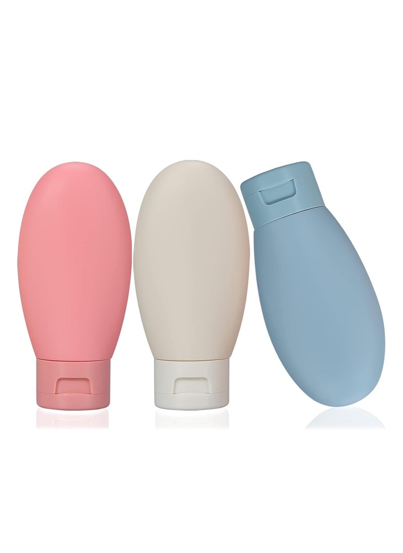 Goolsky Three-piece Set of 60ml Soft Tube Bottles for Facial Cleanser, Squeeze Bottles for Hand Wash, Sunscreen, Flip-top Dispensing Bottles  - Image 1