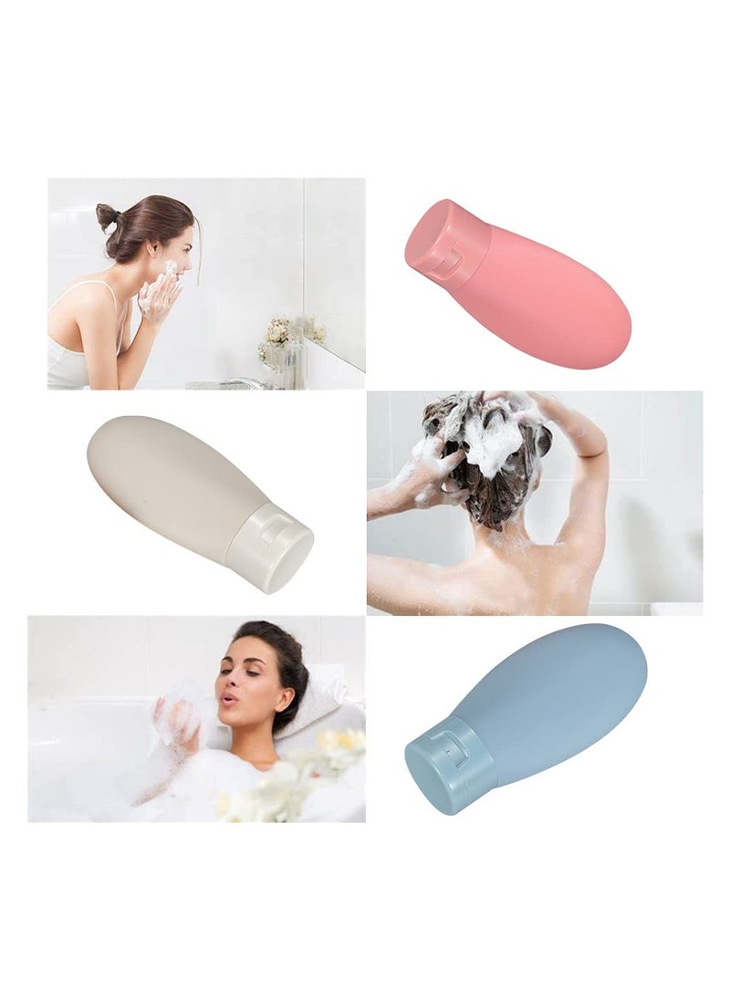 Goolsky Three-piece Set of 60ml Soft Tube Bottles for Facial Cleanser, Squeeze Bottles for Hand Wash, Sunscreen, Flip-top Dispensing Bottles  - Image 2