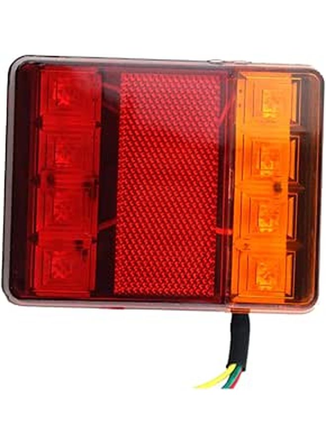 Red Yellow 8 LED Trailer Tail Lights 12V Backup Lights Long Life Fit Trucks RVs Boats - Image 1