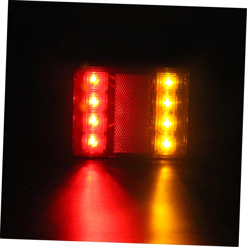 Red Yellow 8 LED Trailer Tail Lights 12V Backup Lights Long Life Fit Trucks RVs Boats - Image 4