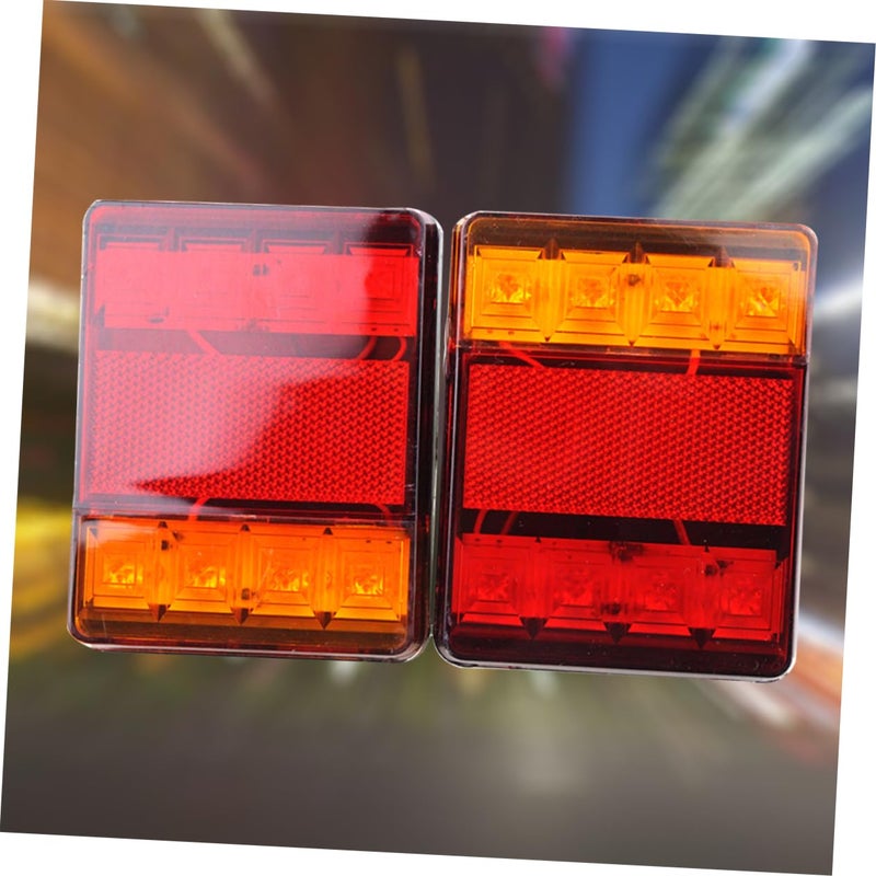 Red Yellow 8 LED Trailer Tail Lights 12V Backup Lights Long Life Fit Trucks RVs Boats - Image 5