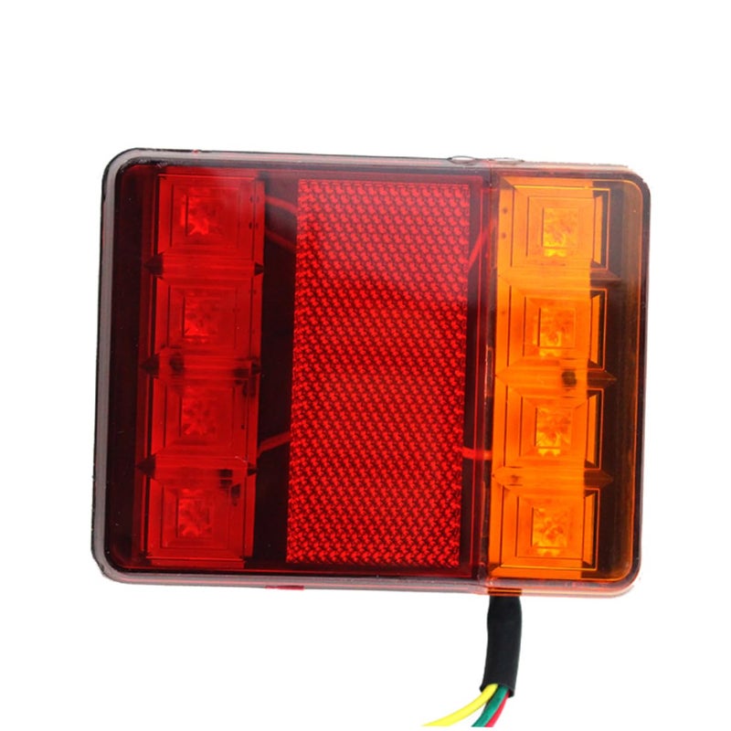 Red Yellow 8 LED Trailer Tail Lights 12V Backup Lights Long Life Fit Trucks RVs Boats - Image 2