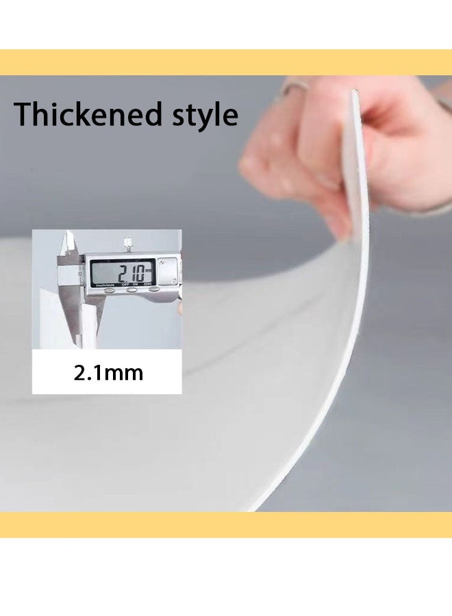 كوميسوباو نمط رخامي لامع خلفية جدران لماصا لاصق الماء مقاوم للزيت مقاوم سميكة مقاومة للخدش سهلة لقطع ملصقات الجدران المزخرفة مثالية لديكور المنزل وجدار دائم للتجديد ، محلول رمادي ، رمادي - Image 5