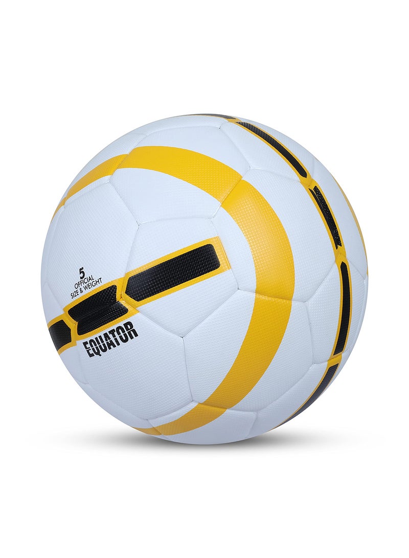 Nivia FB-245 Leather Football (Multicolour, Size 5) | Hand Stitched | 32 Panel | Hobby Playing Ball | Soccer Ball | Butyl Bladder Core - Image 3