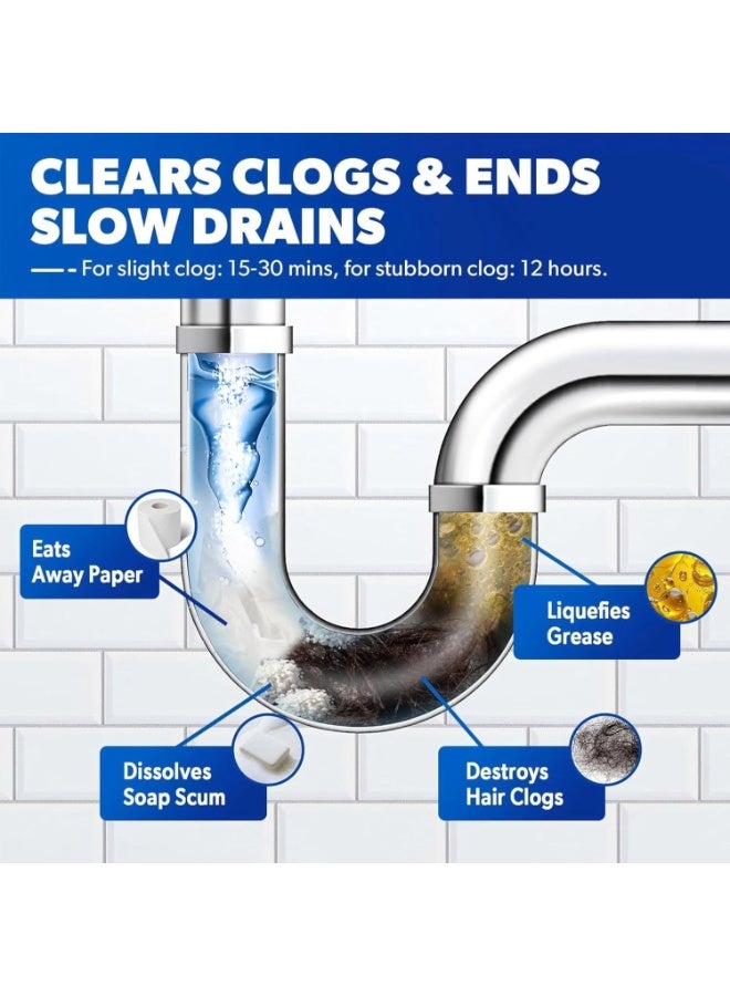 350ml Drain Clog Remover, Pipeline Dredging Agent, Powerful Quick Cleaning Drain Toilet Cleaner Tool, Unclog Toilet Clog And Kitchen Sink Pipe Unblocker Powder - Image 4