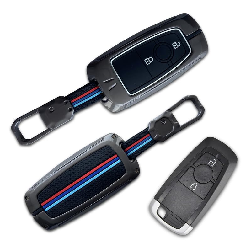 NEODRIFT 'KeyShield' Car Key Cover for Ford Ecosports (Shape 1, 02 Buttons) (Durable, Stylish, and 360° Protection) - Image 1