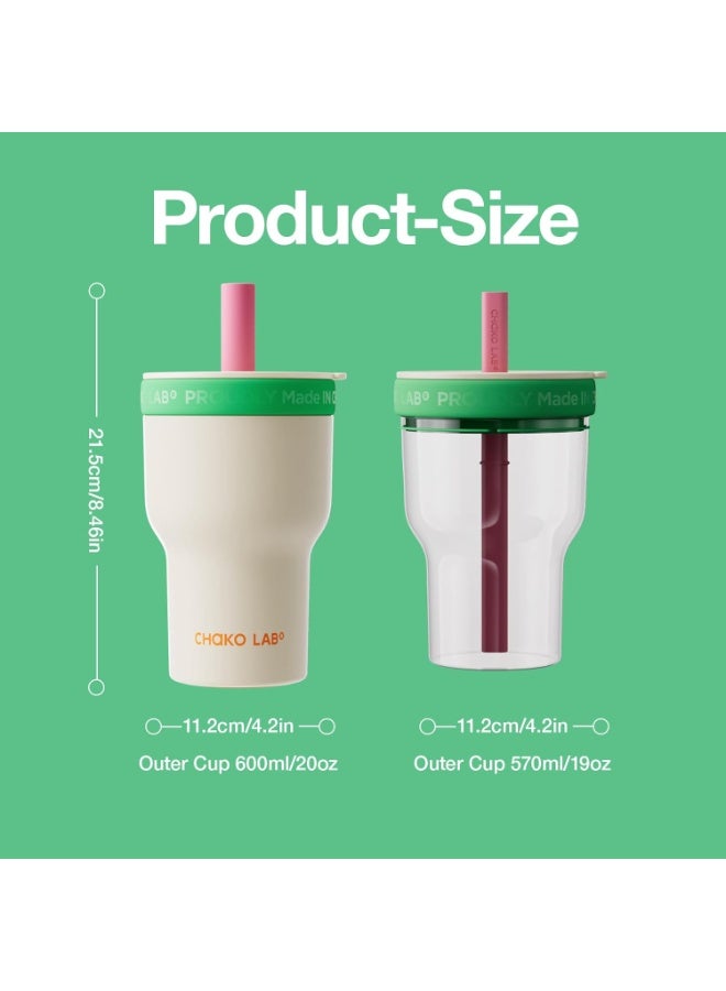 تشاكو لاب كوب بانغبانغ من تشاكولاب | كوب معزول من الستانلس ستيل | كوب حراري للمشروبات الساخنة والباردة للقهوة والشاي والاستخدام اليومي - Image 2