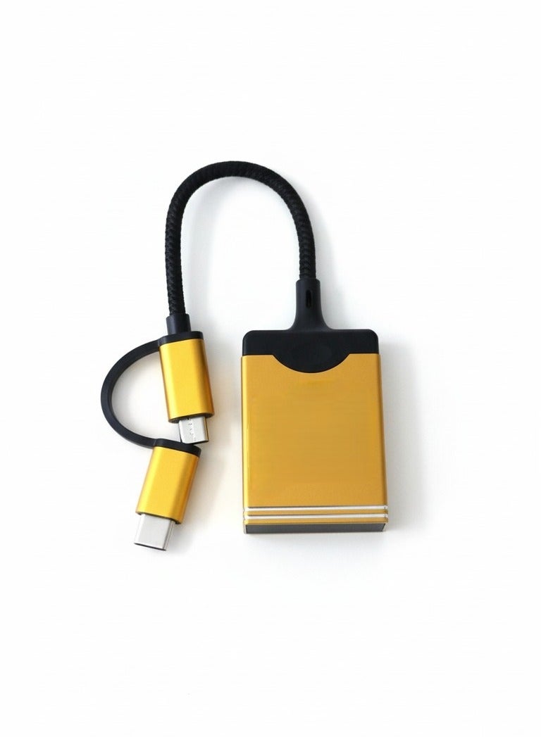 3-in-1 USB / Type-C / Micro USB Memory Card Reader – High-Speed Data Transfer - Image 1