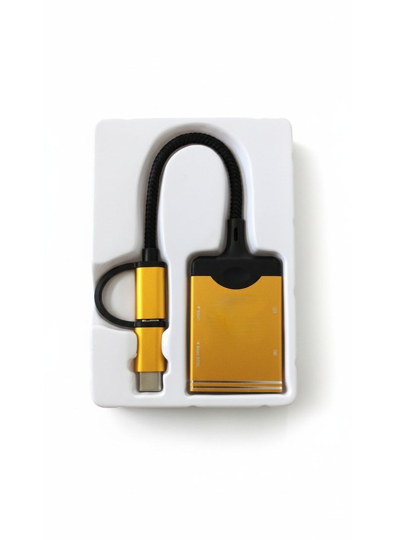 3-in-1 USB / Type-C / Micro USB Memory Card Reader – High-Speed Data Transfer - Image 2