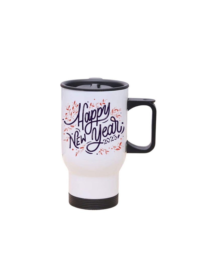 PRINTSHOP4ME Happy New Year Design Printed Travel Mug With New Year Theme Suitable Gift For Family And Friends And Special Person  - Image 1