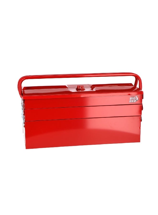 بيج ريد صندوق أدوات قابل للطي مع أقسام متعددة ومقبضين مزدوجين بلون أحمر، بأبعاد 19.7 × 6.9 × 7.7 سم، الرمز: TBC123(NTBC125). - Image 1