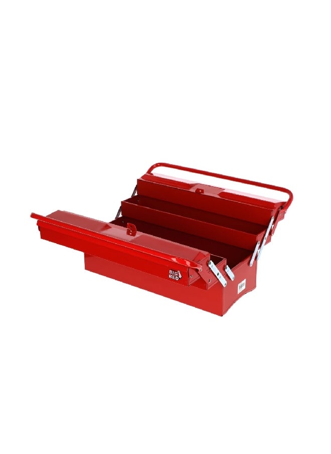 BIG RED - Multi-Compartment Heavy Duty Cantilever Tool Box with Dual Handle Red 19.7 x 6.9 x 7.7 Inch TB122-II(NTBC122) - Image 1