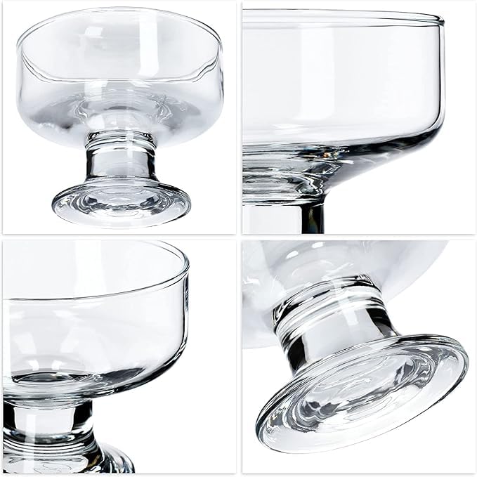 Toxen Glass Ice Cream Bowl Set Glass Dessert Cups for Trifle Parfait Sundae and Nuts LeadFree Footed Dessert Cups Clear Glass Fruit Parfait Cups Set 120ml Pack of 6 - Image 5