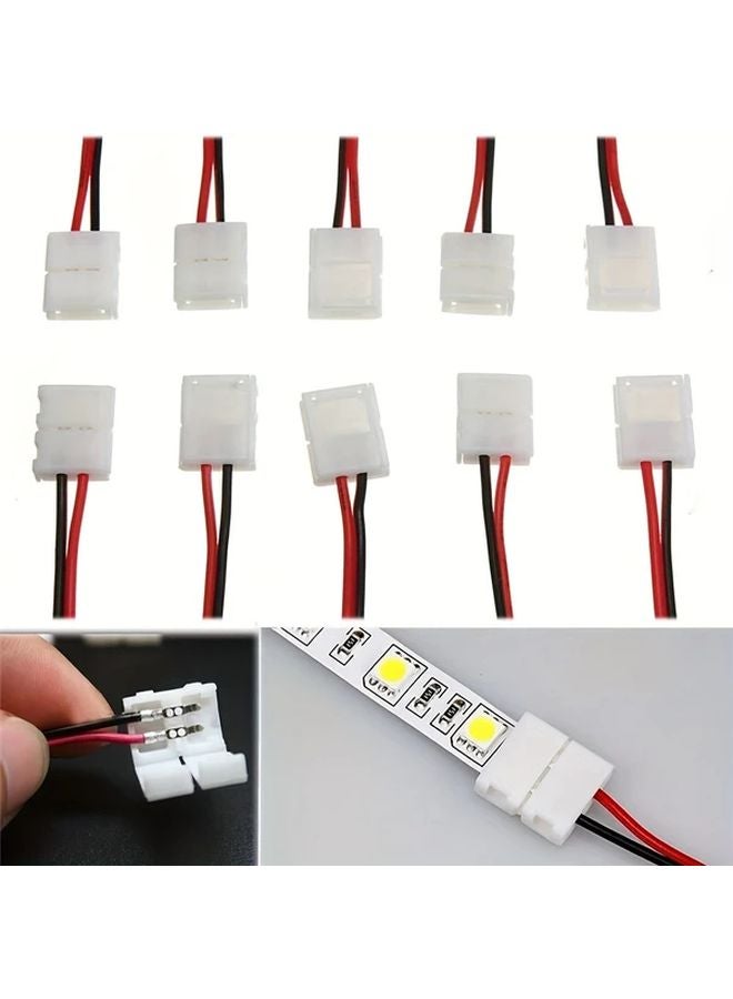 16 قطعة موصلات شريط LED ذات دبوسين بدون لحام، موصل سلك الطاقة لشريط LED PCB - Image 3