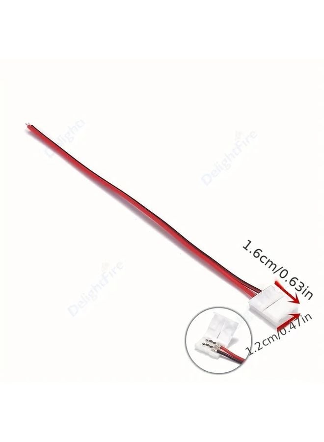 16 قطعة موصلات شريط LED ذات دبوسين بدون لحام، موصل سلك الطاقة لشريط LED PCB - Image 4
