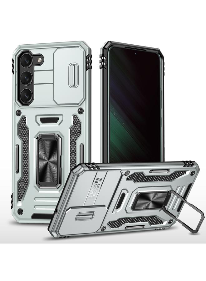 اس-توب جراب لهاتف Samsung Galaxy S23+ 5G Armor PC + جراب هاتف TPU Camera Shield - Image 1