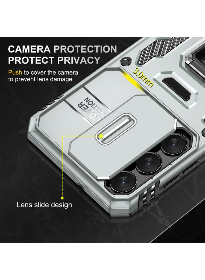 اس-توب جراب لهاتف Samsung Galaxy S23+ 5G Armor PC + جراب هاتف TPU Camera Shield - Image 5