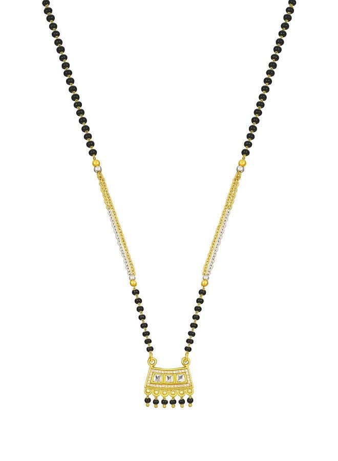 sweeply Elegant Mangalsutra for Women | Traditional Black Bead Necklace with Pendant | Daily & Party, Wear Jewelry, Best Birthday Gift, perfect for Anniversary, Mother's Day gift, Valentine Gift, Gift for Diwali - Image 1
