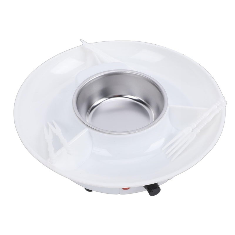 طقم وعاء فوندو كهربائي Zerodis مع وعاء لذوبان الشوكولاتة و10 أسياخ، قابس أمريكي - Image 5