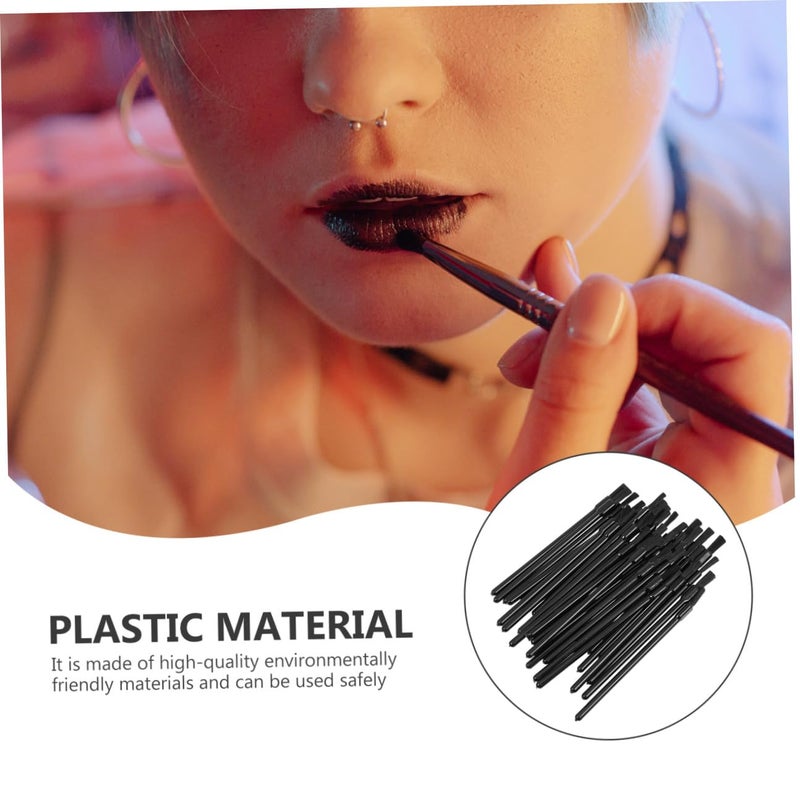 Healeved 100Pcs Disposable Lip Brush Applicators Portable Plastic Makeup Tools Bristles for Precise Lipstick Application for Daily Use and Gift Giving - Image 3