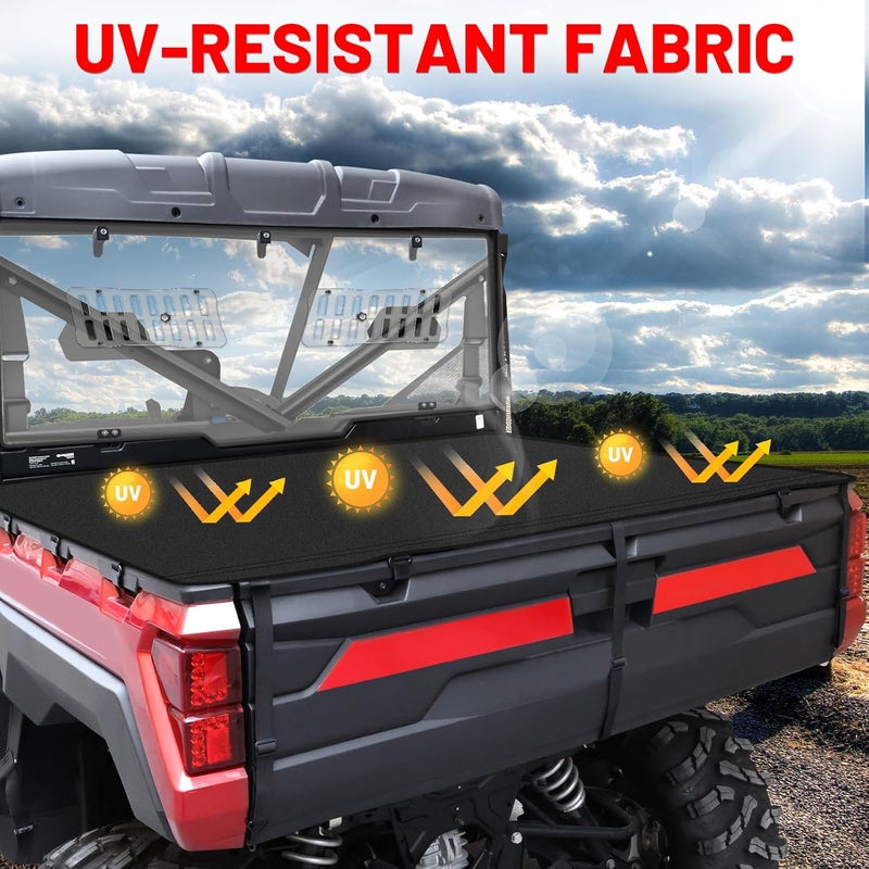 StarknightMT Waterproof UTV Tonneau Cover for Polaris Ranger 1000/XP 1000/Crew (2020-2025) - Image 5