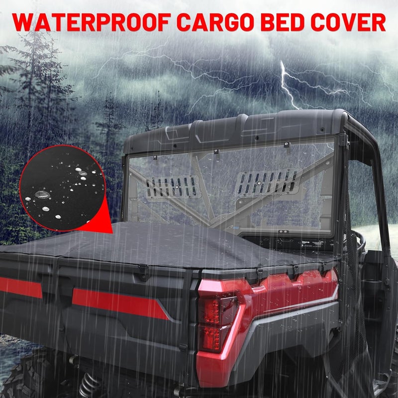 StarknightMT Waterproof UTV Tonneau Cover for Polaris Ranger 1000/XP 1000/Crew (2020-2025) - Image 4