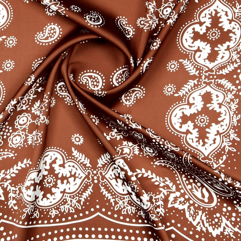 AOLIGE Scarf Satin Square Neck hair scarfs for Women 27" x 27" - Image 3