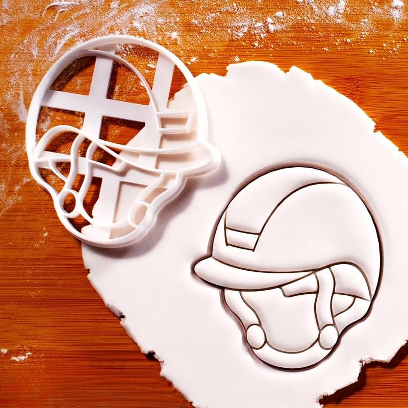 EROTNGO Riding Helmet Cookie Cutter Ideal for EquestrianThemed Baking Horse Riding Party Treats Hunter Style Cookies Rustic Country Designs and Unique Kitchen Accessories Riding Helmet ONLY - Image 1