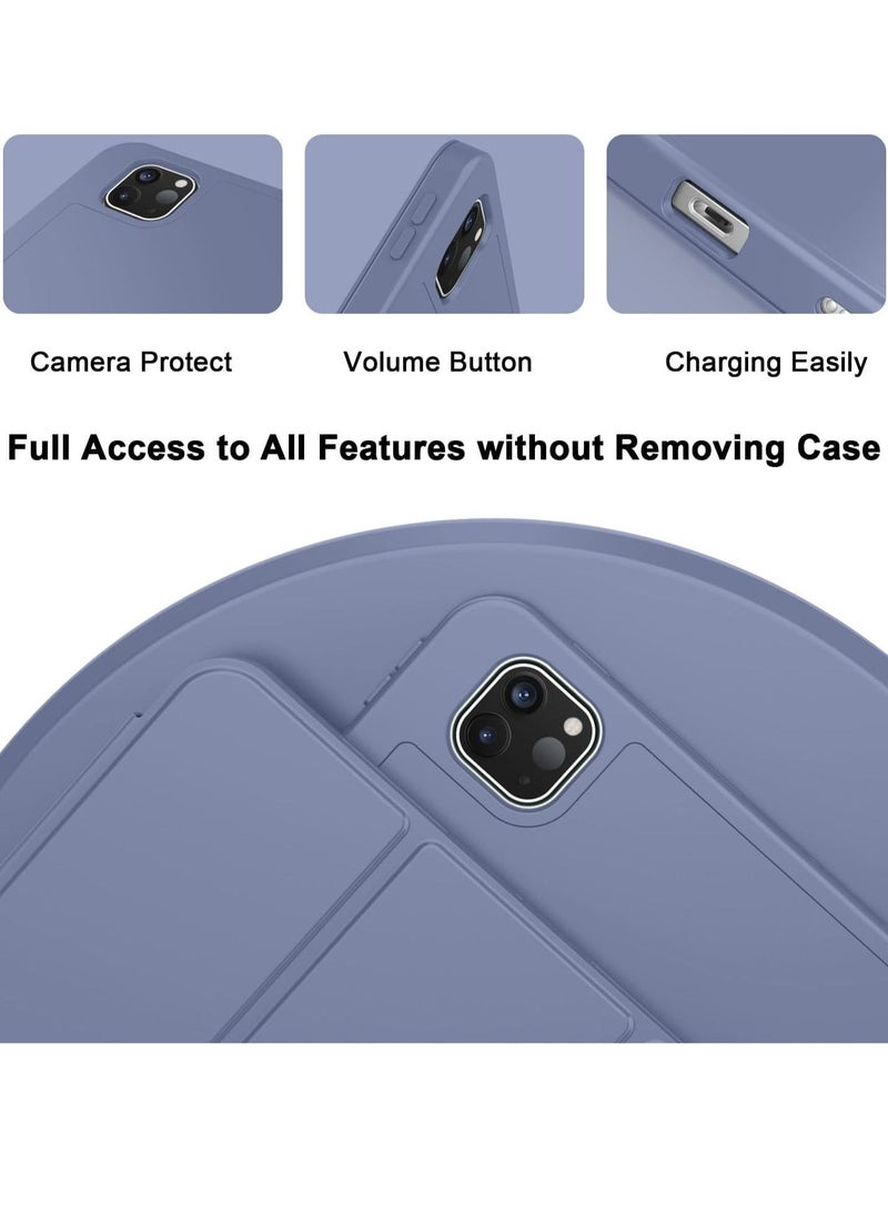 JAJEEK "2024 iPad Pro 11" Case (M4, 5th Gen) – Smart Case with Pencil Holder, Touch ID Support & Auto Wake/Sleep Function (Lavender)" - Image 3