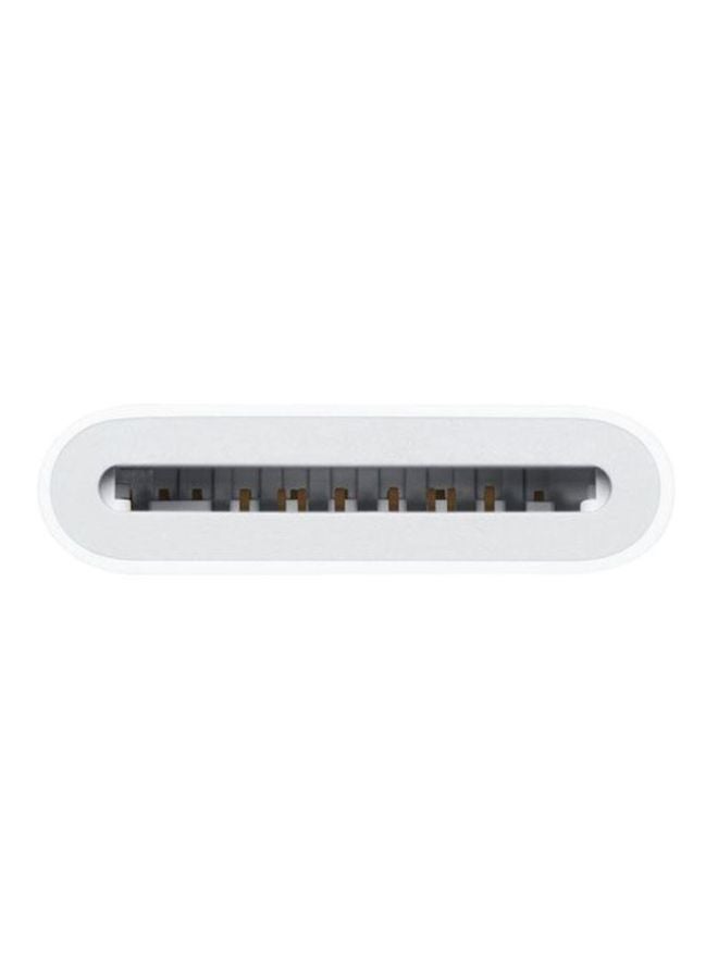 ابل  قارئ بطاقات من USB-C إلى SD أبيض - Image 2